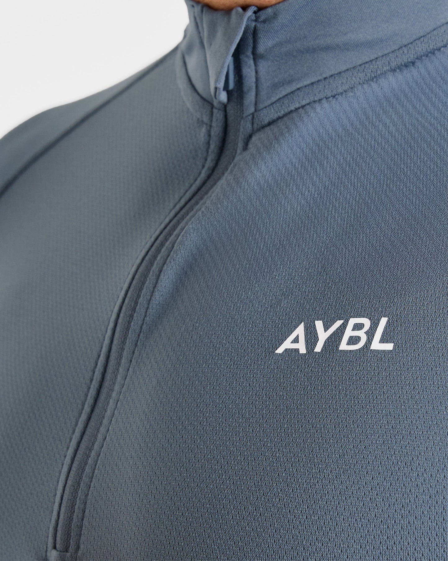 Essential Seamless 1/4 Zip Pullover  - Slate Blue