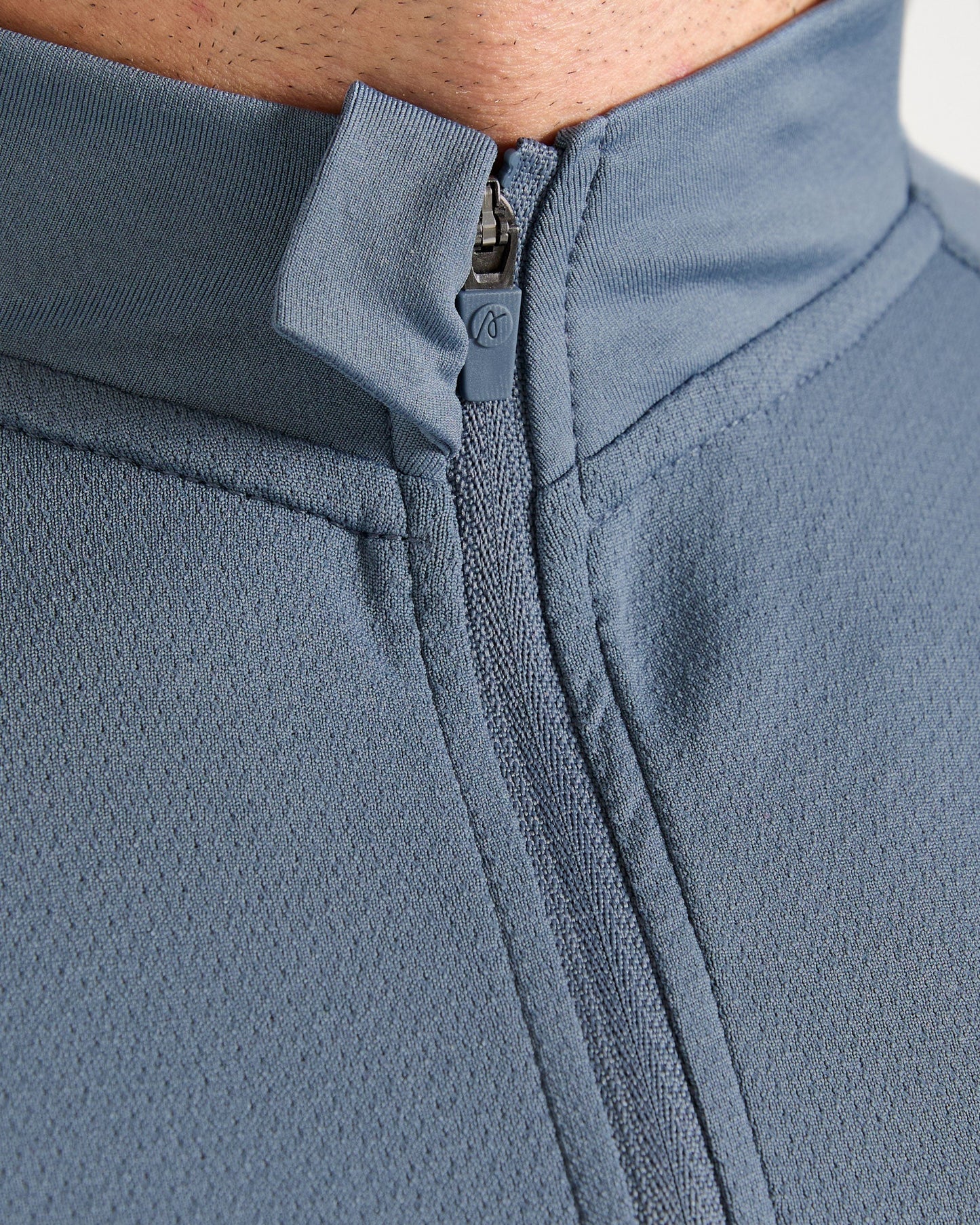 Essential Seamless 1/4 Zip Pullover  - Slate Blue