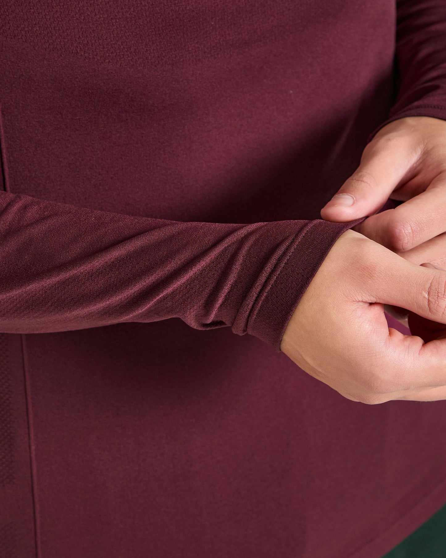 Essential Seamless 1/4 Zip Pullover  - Dusty Plum